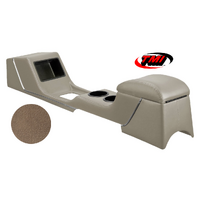 1967-68 Mustang Sport Deluxe Full Length Console w/ Chrome Trim - Palomino