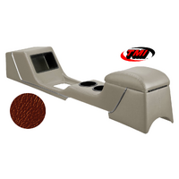 1967-68 Mustang Sport Deluxe Full Length Console w/ Chrome Trim - Emberglow