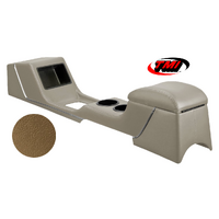 1967-68 Mustang Sport Deluxe Full Length Console w/ Chrome Trim - 1968 Nugget Gold