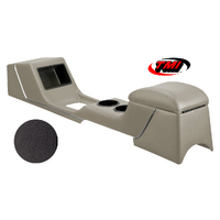 1967-68 Mustang Sport Deluxe Full Length Console w/ Chrome Trim - Black