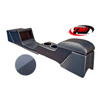 1967-68 Mustang Sport Deluxe Full Length Console w/ Chrome Trim & Factory AC - Light Blue/Blue