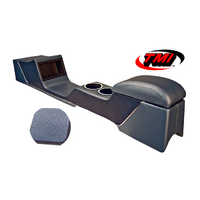 1967-68 Mustang Sport Deluxe Full Length Console w/ Chrome Trim & Factory AC - Light Blue