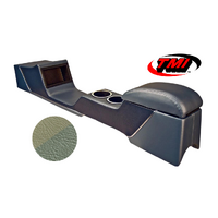 1967-68 Mustang Sport Deluxe Full Length Console w/ Chrome Trim & Factory AC - Light Ivy Gold/Ivy Gold