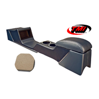 1967-68 Mustang Sport Deluxe Full Length Console w/ Chrome Trim & Factory AC - Parchment