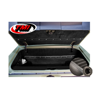 1967-68 Mustang Coupe/Fastback Sport XR Full Length Console w/ Chrome Accent - Grey Stitching/Black Grommets