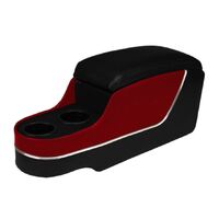 1965-73 Mustang (w/o Factory Console) Standard Console - Black/Bright Red