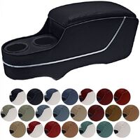 1965-73 Mustang (w/o Factory Console) Deluxe Pony Console - Black/Metallic Red