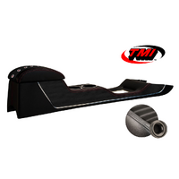 1971-73 Mustang Sport-XR Full Length Console - Black Stitching/Black Grommets