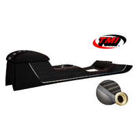 1971-73 Mustang Sport-XR Full Length Console - Black Stitching/Brass Grommets
