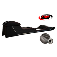 1971-73 Mustang Sport-XR Full Length Console - Black Stitching/Steel Grommets