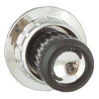 Black Plastic W/Chrome Dot Front Knob & Chrome Metal Rear Knob Set (Pair)