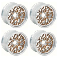 1970 - 1981 Pontiac Trans AM Snowflake Wheels 15" x 8" Gold Set of 4