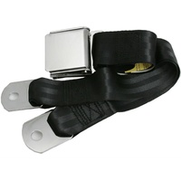 Universal Seat Belt with Chrome Aviation Style Buckle 60" (Blue)