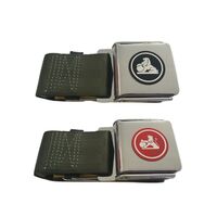 Holden Seat Belt with Chrome Aviation Style Buckle 60" - Green
