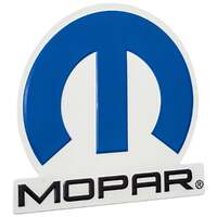 Shaped & Embossed Metal Tin Sign - Mopar Logo 15.9" x 15.7"