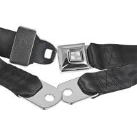 Universal Starburst Push-Button Lap Belt 75" Black