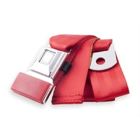 Universal Starburst Push-Button Lap Belts 60" (Bright Red)
