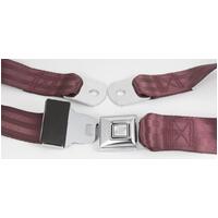Universal Starburst Push-Button Lap Belts 60" (Burgundy)