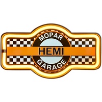 LED Rope Bar Sign Mopar Hemi Garage 17" x 9"