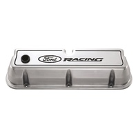 Ford Racing Logo Die-Cast Alloy Valve Covers Polished 289 - 351w
