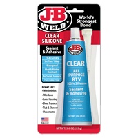 JB Weld Clear Silicone - RTV All Purpose Body & Glass Sealant & Adhesive 85g