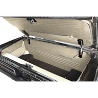 1964-66 Mustang Fastback 1-Color Sport II Trunk Kit - 5Pc w/4 Panels & 1 Carpet Kit - White/Black