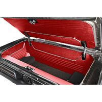1964-66 Mustang Fastback 1-Color Sport II Trunk Kit - 5Pc w/4 Panels & 1 Carpet Kit - Bright Red/Black
