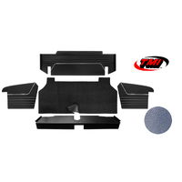 1967-68 Mustang Coupe/Convertible 6 Piece Sport II Trunk Kit (5 Panels & 1 Carpet) Light Blue