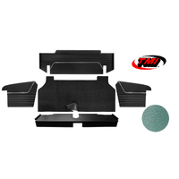 1967-68 Mustang Coupe/Convertible 6 Piece Sport II Trunk Kit (5 Panels & 1 Carpet) Turquoise