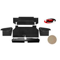 1967-68 Mustang Coupe/Convertible 6 Piece Sport II Trunk Kit (5 Panels & 1 Carpet) Light Parchment