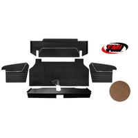 1967-68 Mustang Coupe/Convertible 6 Piece Sport II Trunk Kit (5 Panels & 1 Carpet) Saddle
