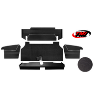 1967-68 Mustang Coupe/Convertible 6 Piece Sport II Trunk Kit (5 Panels & 1 Carpet) Black