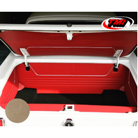 1964-66 Mustang Coupe/Convertible 6 Piece Sport II Trunk Kit (5 Panels & 1 Carpet) Parchment