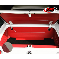 1964-66 Mustang Fastback 5 Piece Sport II Trunk Kit (4 Panels & 1 Carpet) Metallic Red/White