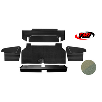 1967-68 Mustang Fastback 5 Piece Sport II Trunk Kit (4 Panels & 1 Carpet) Light Ivy Gold/Ivy Gold