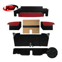 1964-66 Mustang Coupe/Convertible 6 Piece Sport R Trunk Kit (5 Panels & 1 Carpet) Charcoal Black/Black Loop