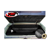 1964-66 Mustang Coupe/Convertible 6 Piece Sport XR Trunk Kit (5 Panels & 1 Carpet) Grey Stitching, Brass Grommets