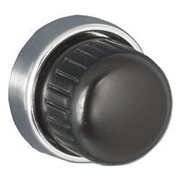Black Front & Chrome Rear Metal Knob Set (Pair)