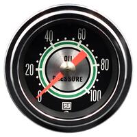 Stewart Warner Green Line Oil Pressure Gauge 2 1/16" Mechanical