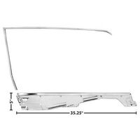 1965 - 1966 Mustang Door Window Frame kit LH - Coupe