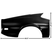 1971 - 1973 Mustang Fastback Quarter Panel Assembly (RH)