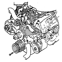 1964 - 1973 Mustang Sanden Compressor Mounting Bracket Kit 302c 351c 400 302 351w Boss Engines