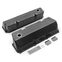 Valve Covers Ford Cleveland 302-351 Finned Alloy Black