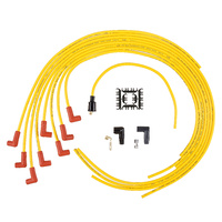 Accel SuperStock 4000 Series V8 Spark Plug Wire Sets - Yellow with Orange Boots
