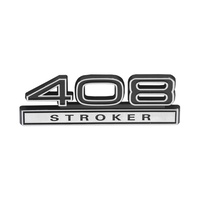 408 Stroker Emblem Chrome & Black Stick On
