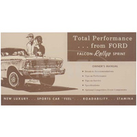 1964 Falcon Rallye Sprint Owners Manual Supplement