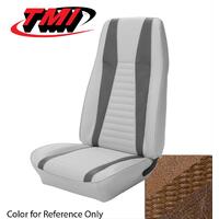 1971 Mustang Mach 1 Coupe Upholstery Set - Stripes (Rear Only) Medium Ginger w/ Medium Ginger Stripes