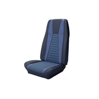 1972-73 Mustang Mach 1 Coupe Upholstery Set (Rear Only) Dark Blue w/ Light Blue Stripes