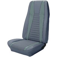 1972-73 Mustang Mach 1 Coupe Upholstery Set (Rear Only) Medium Blue w/ Light Blue Stripes