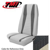 1971 Mustang Mach 1 Coupe Upholstery Set (Full Set) Black w/ White Stripe